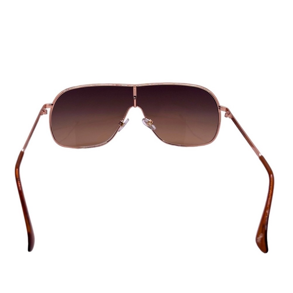 Nine West Rose Gold Metal Shield Sunglasses - Picture 5 of 12